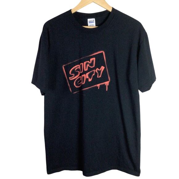 Vtg 2005 SIN CITY movie miramax film T Shirt Black Large - Picture 1 of 5